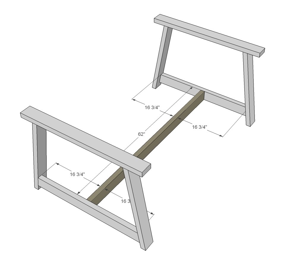 2x4 Truss Style Farm Table — step 2