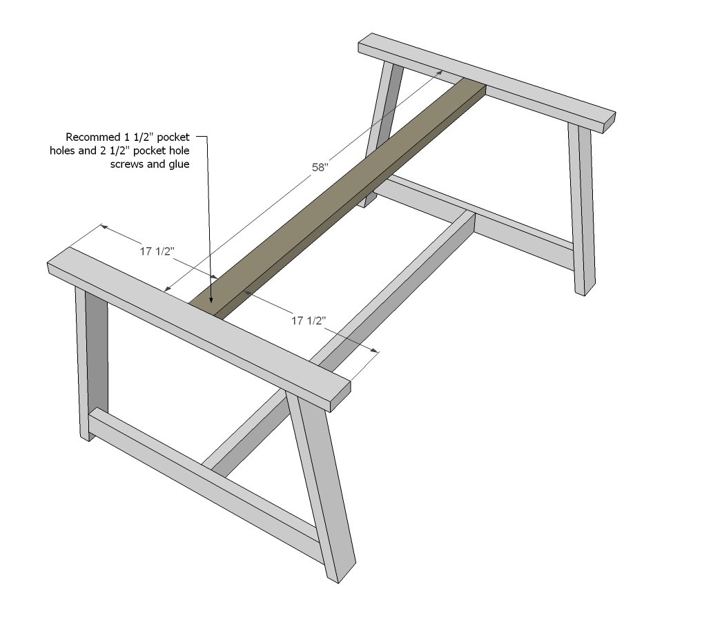 2x4 Truss Style Farm Table — step 3