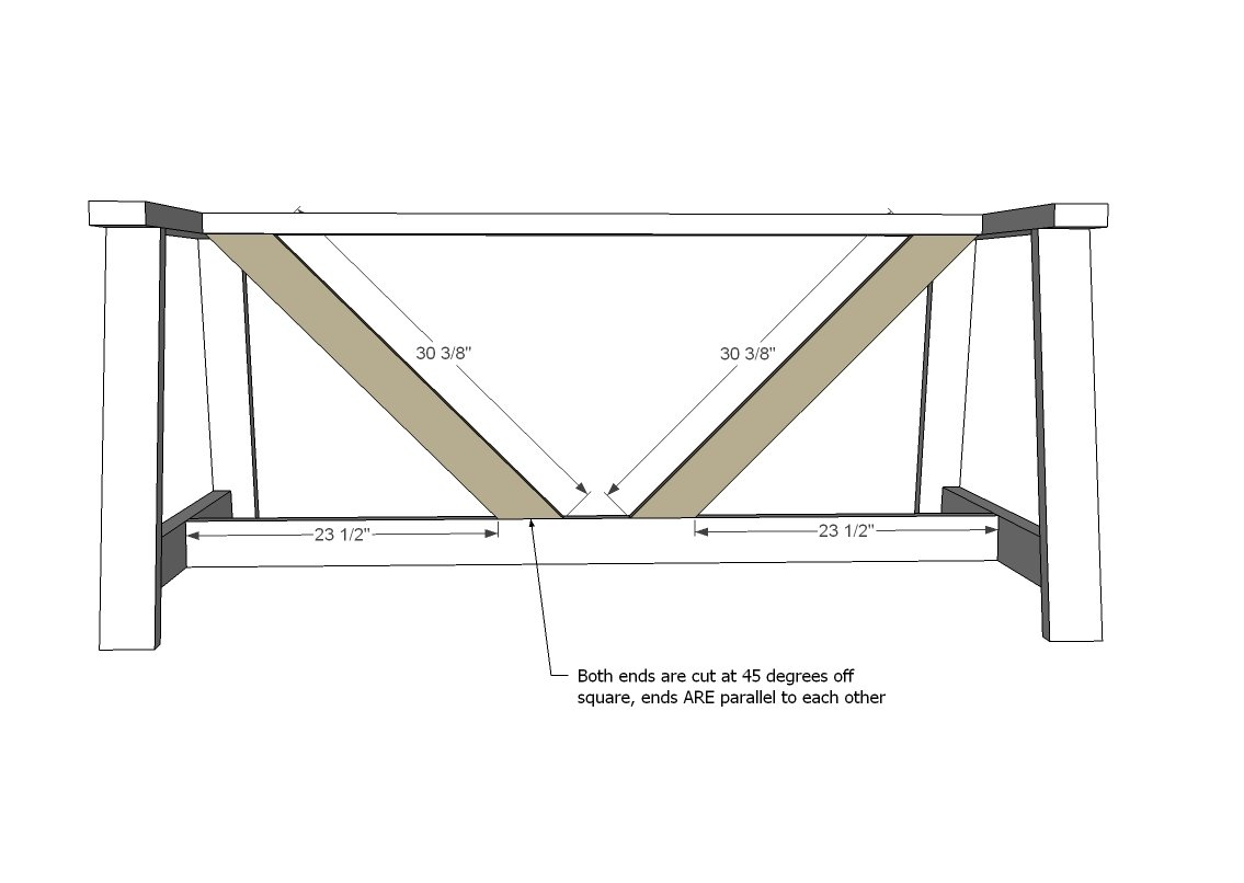 2x4 Truss Style Farm Table — step 4