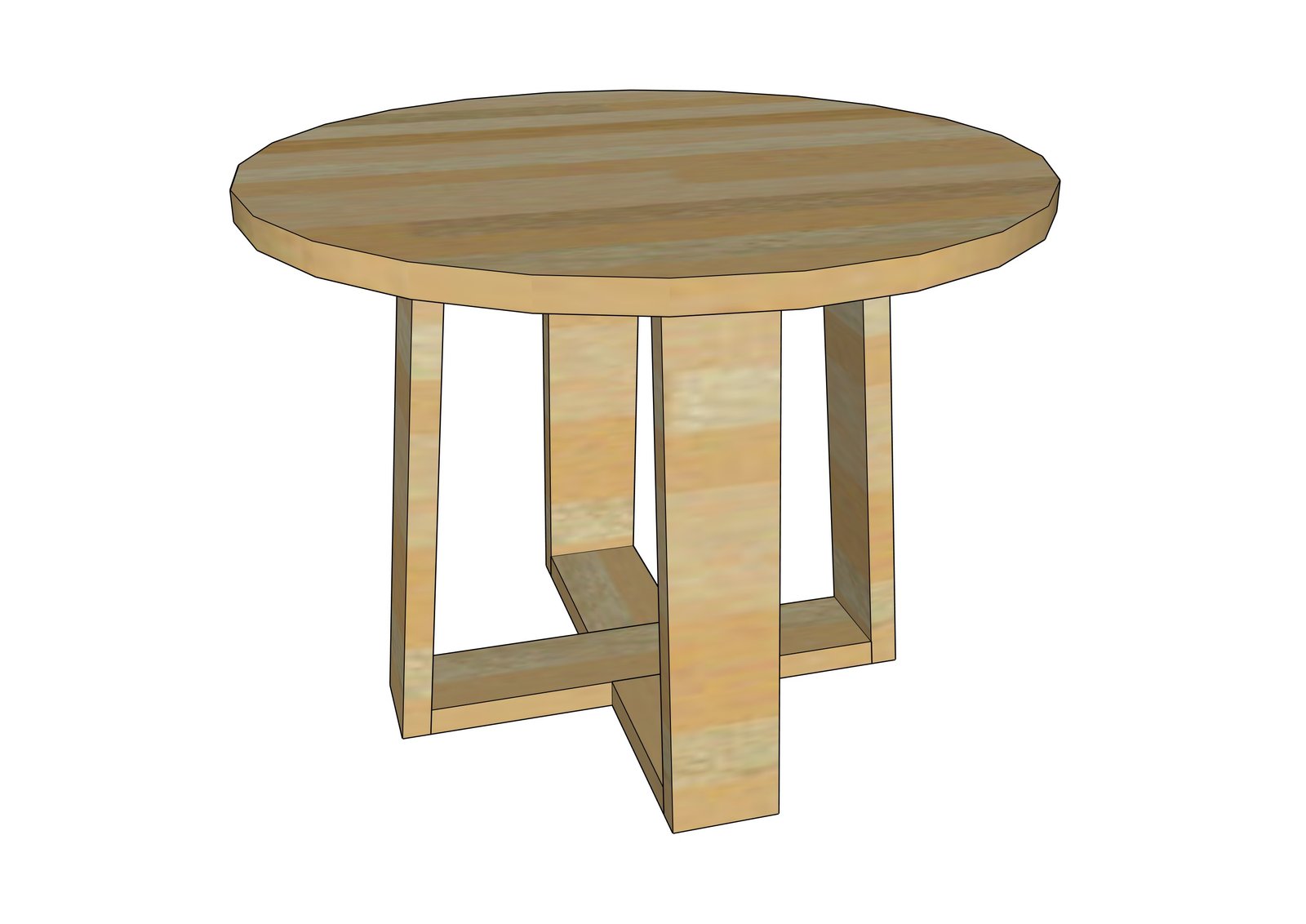 2x6 Angled Leg Pedestal Base (Any Size) dimension diagram 1