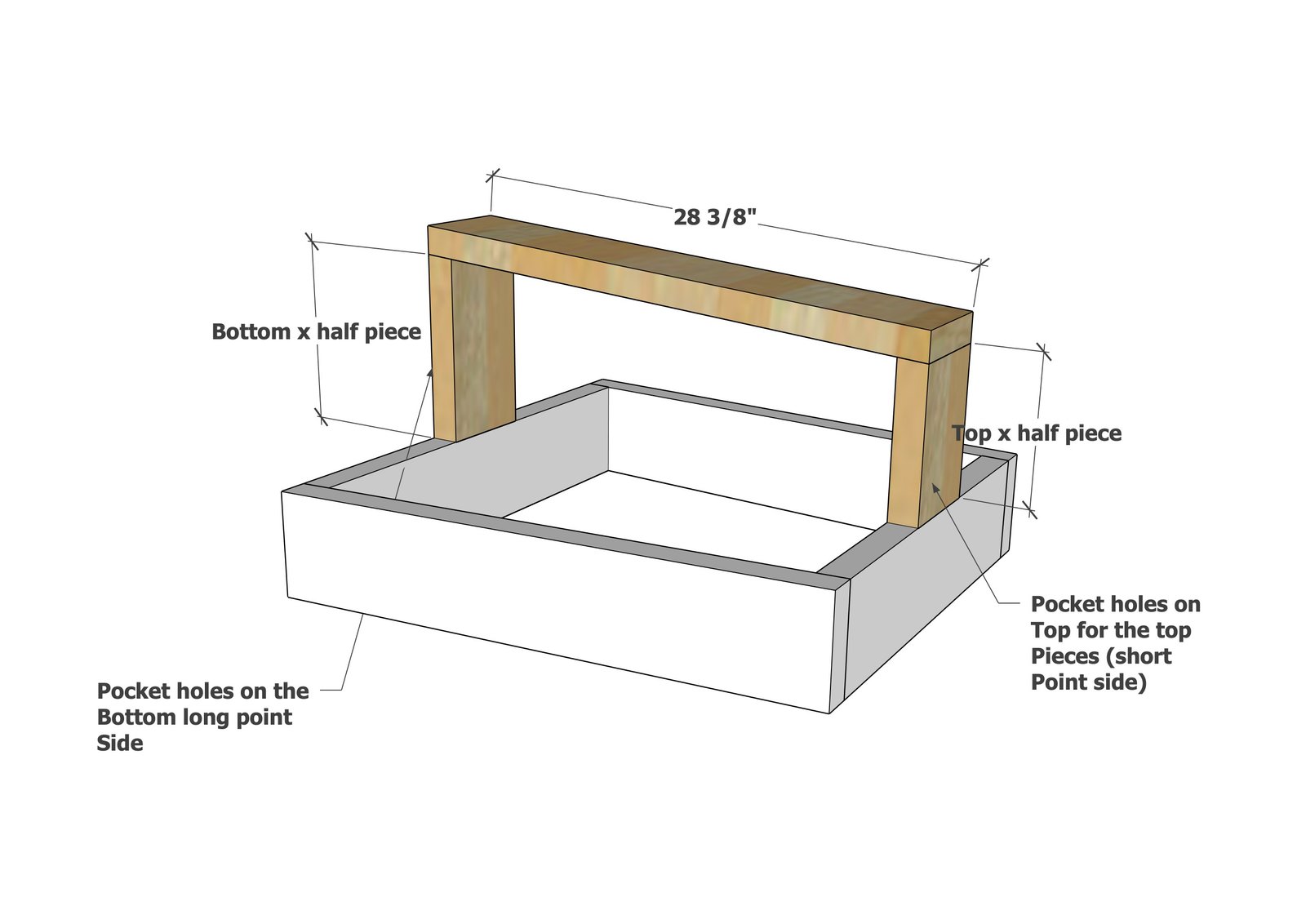 2x6 Angled Leg Pedestal Base (Any Size) — step 2