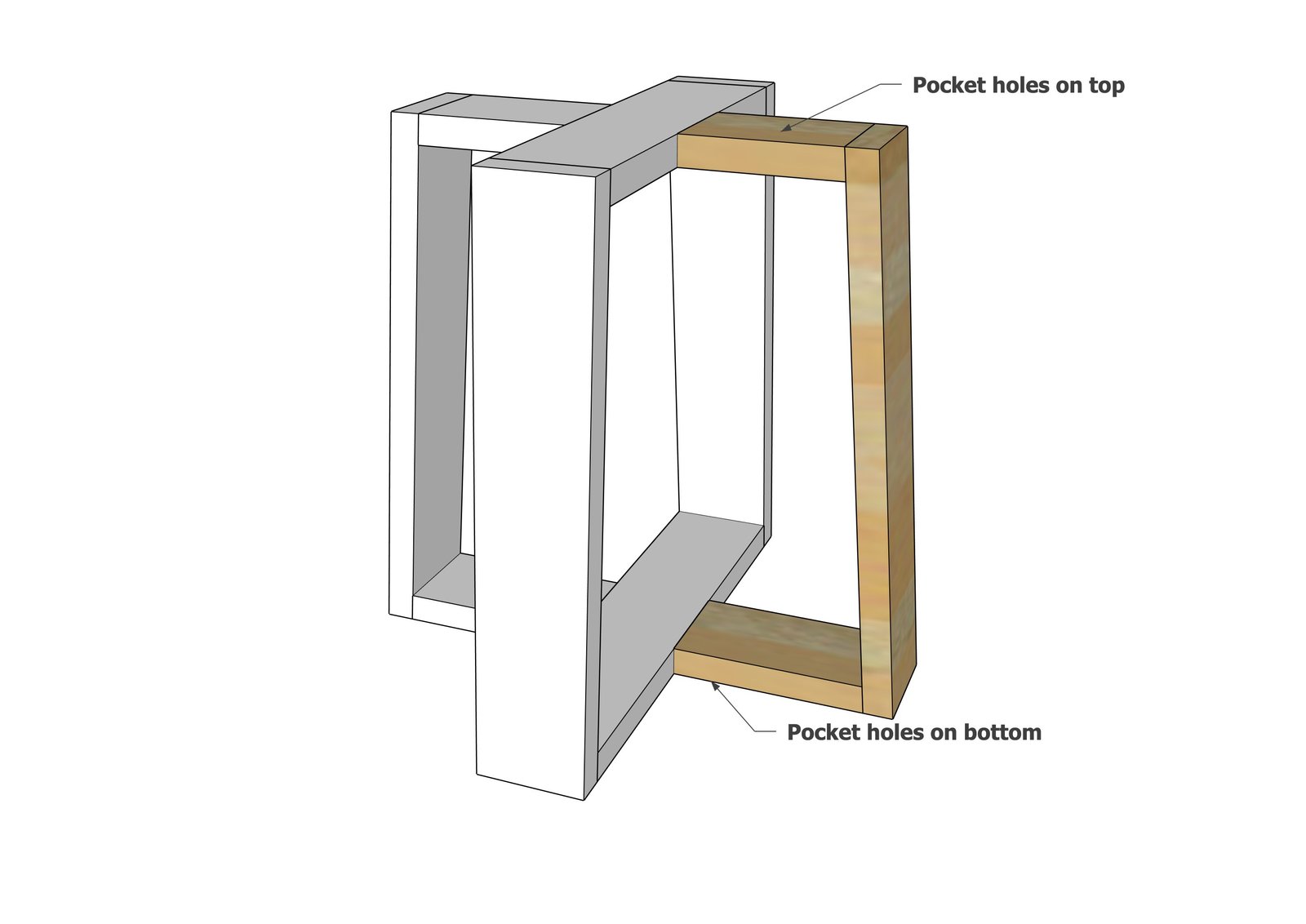 2x6 Angled Leg Pedestal Base (Any Size) — step 3