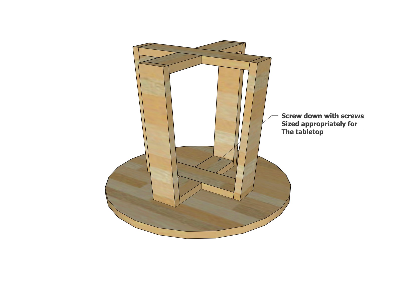 2x6 Angled Leg Pedestal Base (Any Size) — step 4