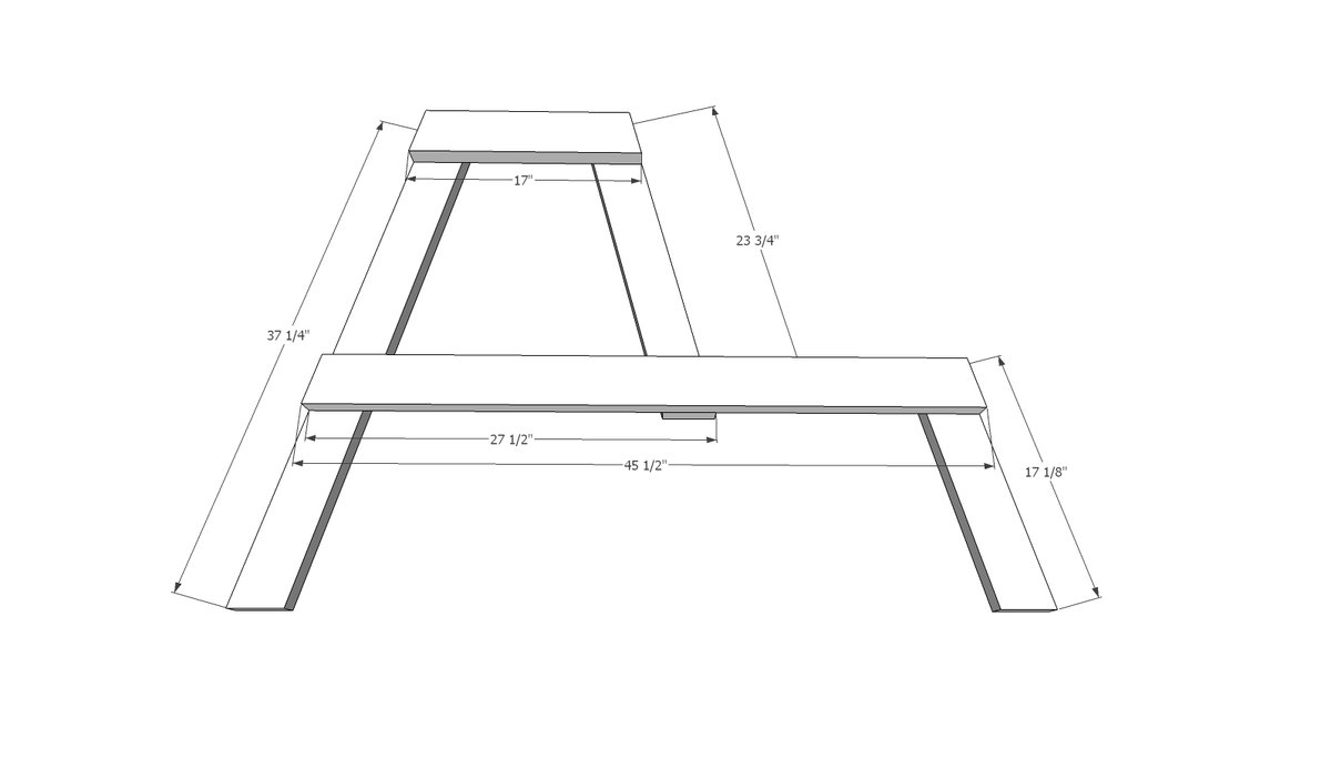 3-in-1 Fire Pit Bench with Table and Storage — step 1