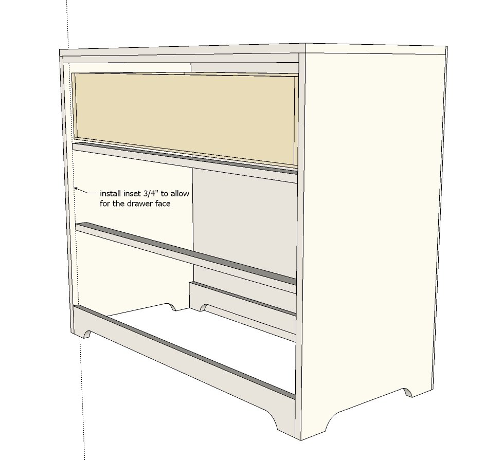 3 Drawer Dresser or Baby Changing Table — step 6