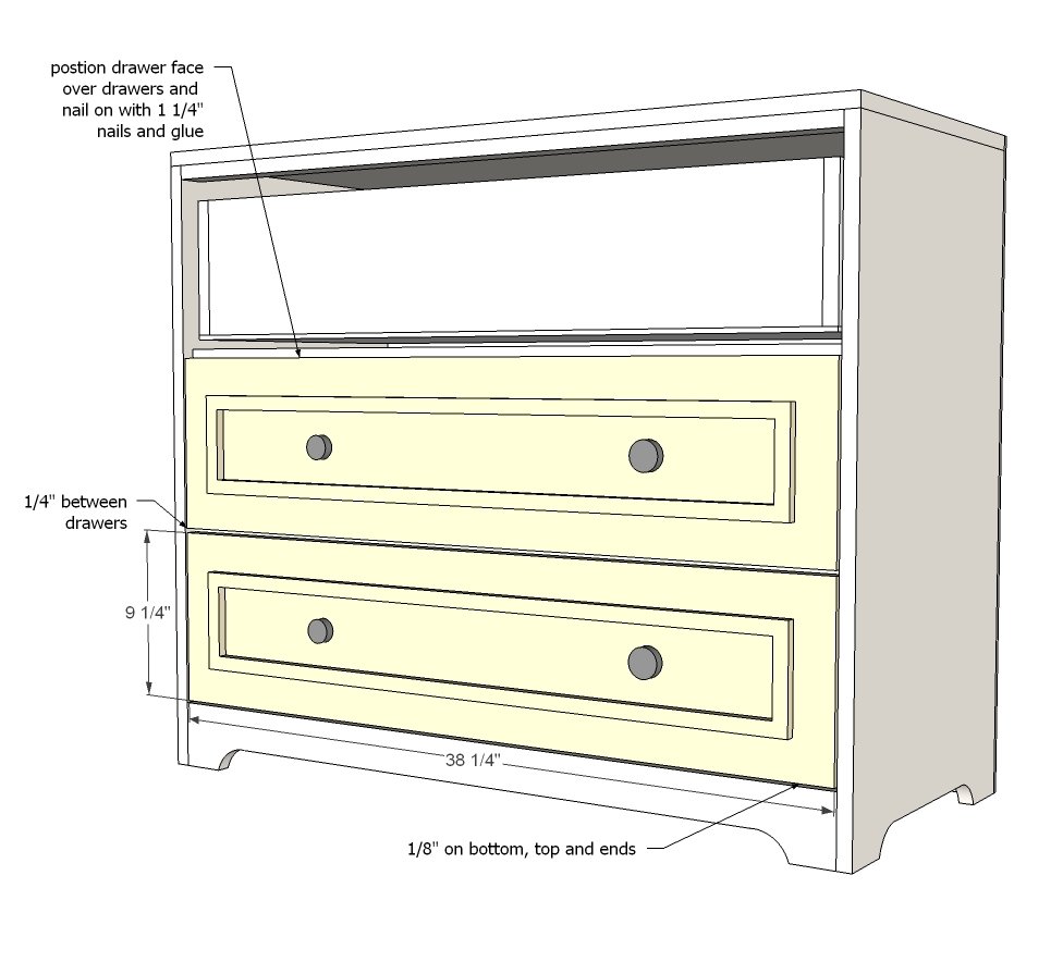 3 Drawer Dresser or Baby Changing Table — step 7
