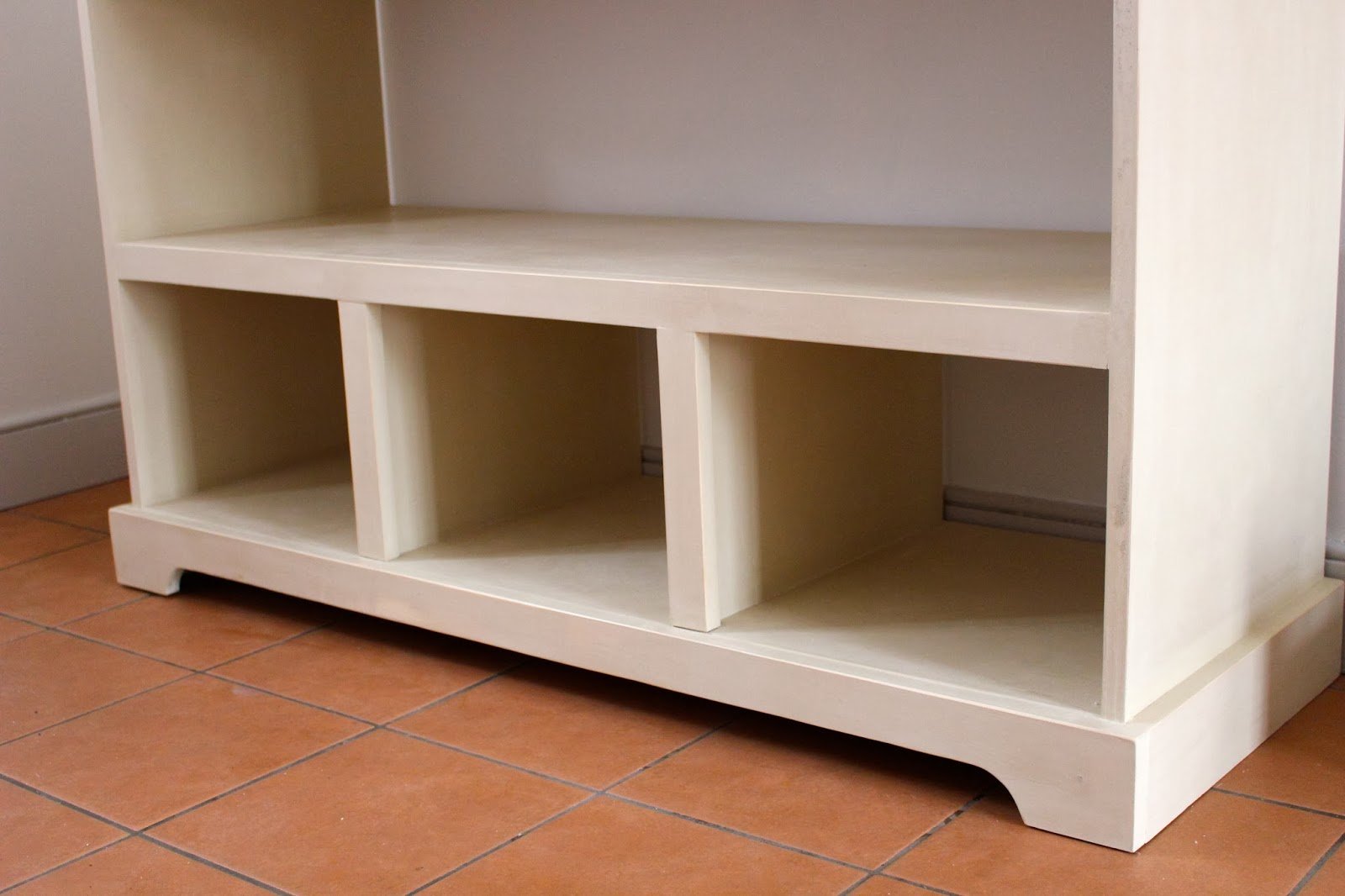 3 Drawer Open Shelf Simple Entryway Console — step 11