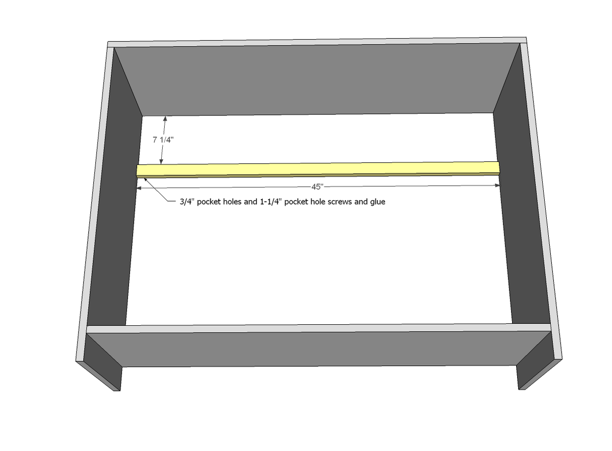 3 Drawer Open Shelf Simple Entryway Console — step 2