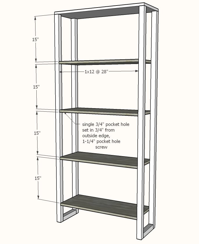 $30 Industrial Bookshelf — step 3