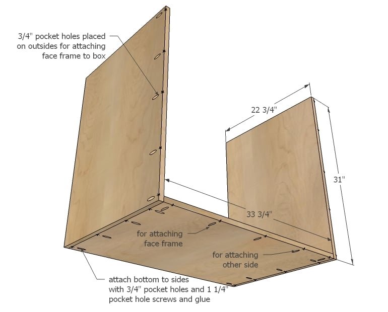 36" Corner Base Easy Reach Kitchen Cabinet — step 1