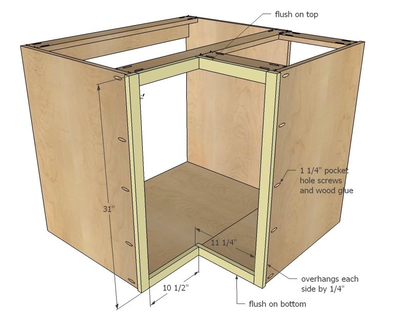 36" Corner Base Easy Reach Kitchen Cabinet — step 6