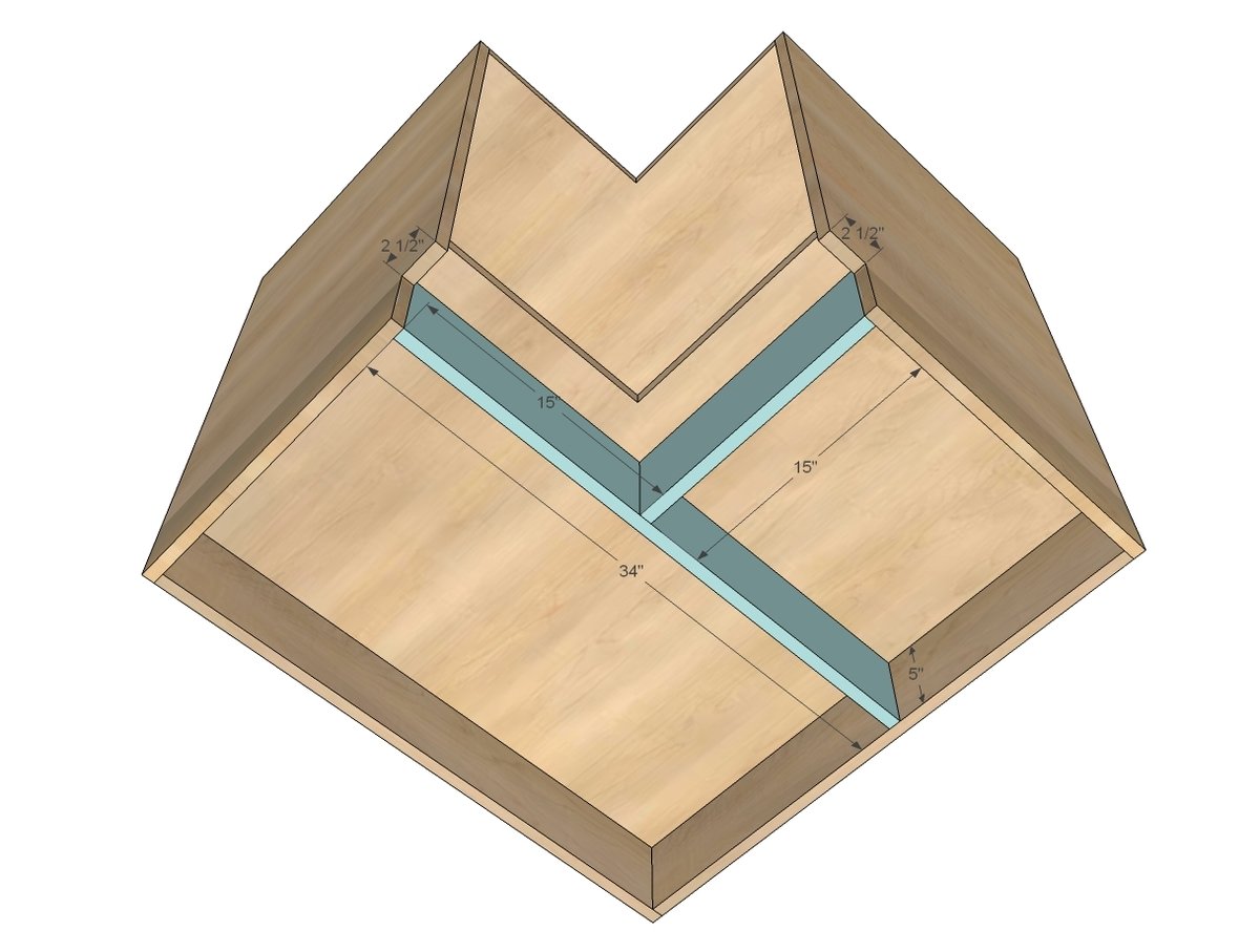 36" Corner Base Pie Cut Kitchen Cabinet — step 5