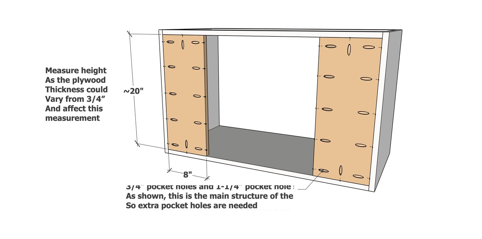 36" Floating Vanity Cabinet — step 2