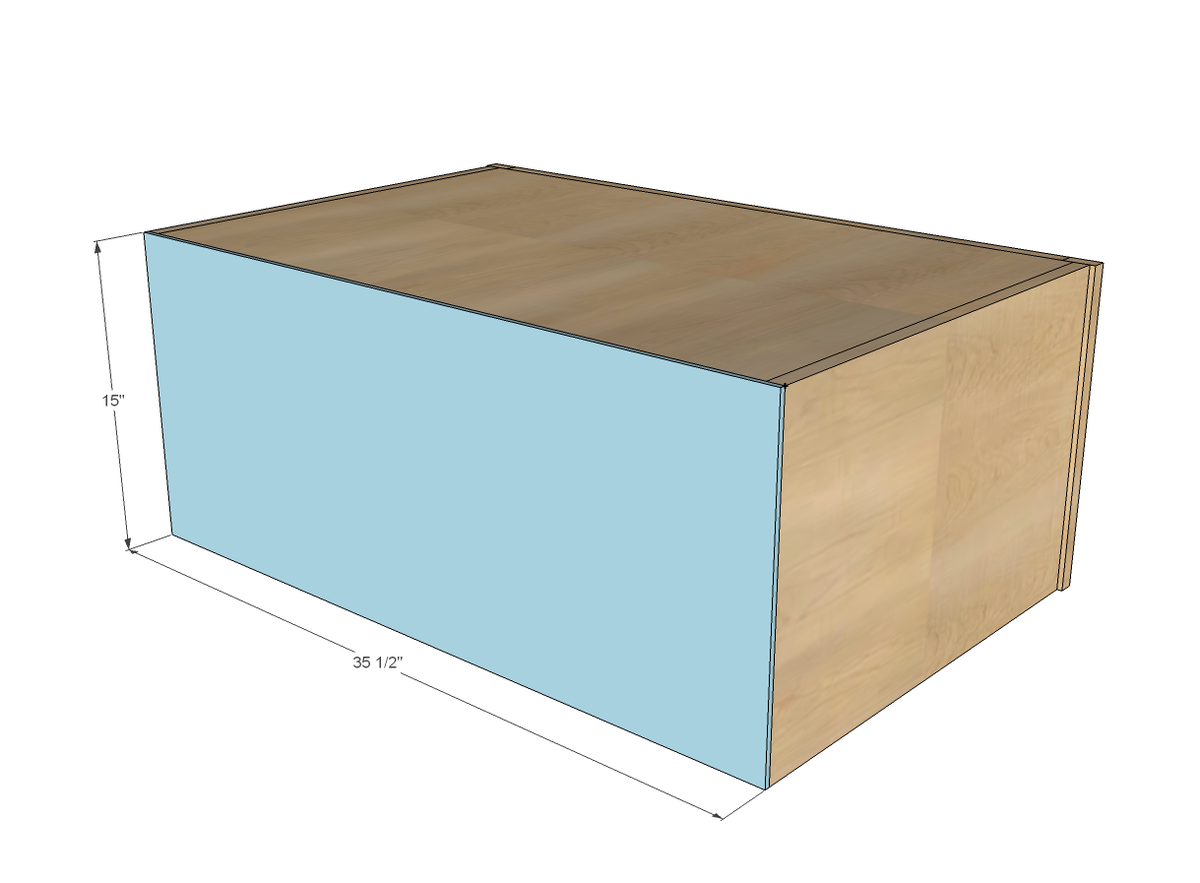 36" x 15" x 24" Above Fridge Wall Kitchen Cabinet — step 3