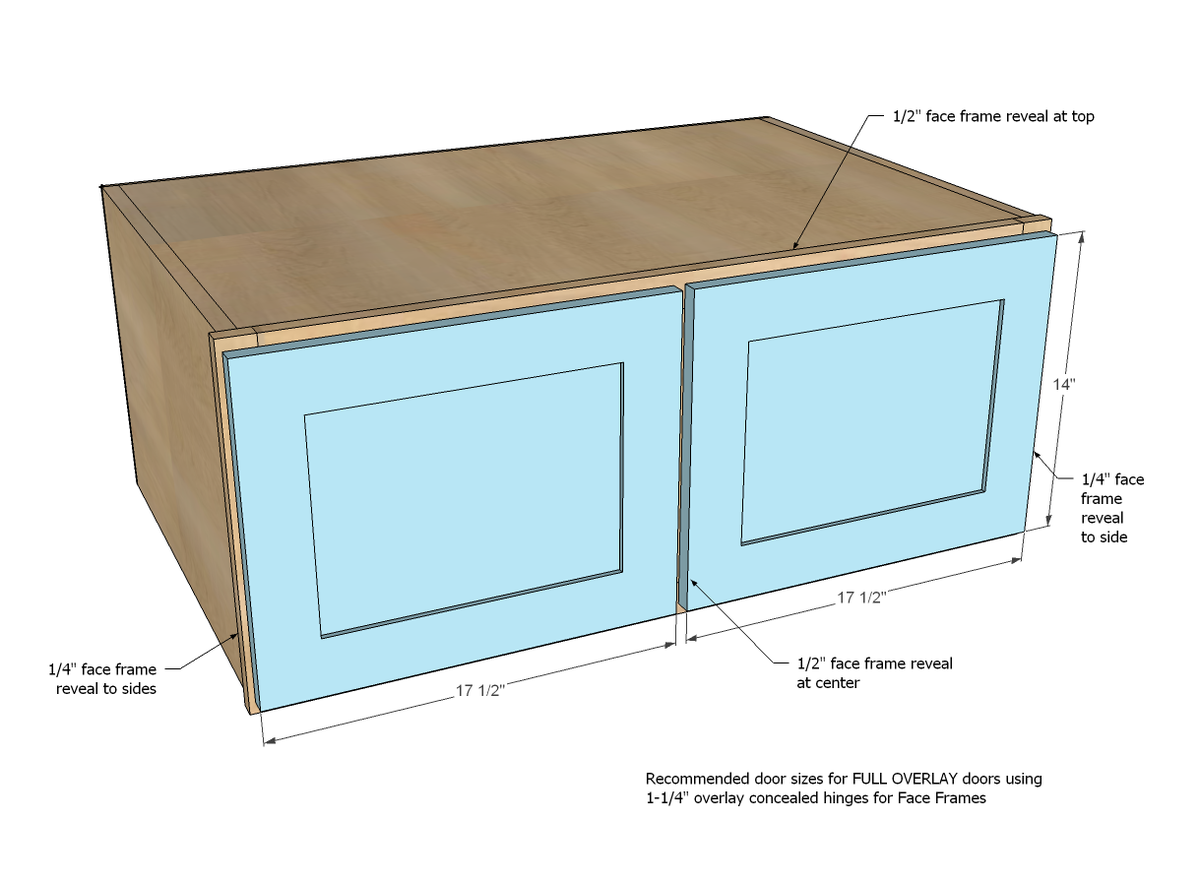 36" x 15" x 24" Above Fridge Wall Kitchen Cabinet — step 5