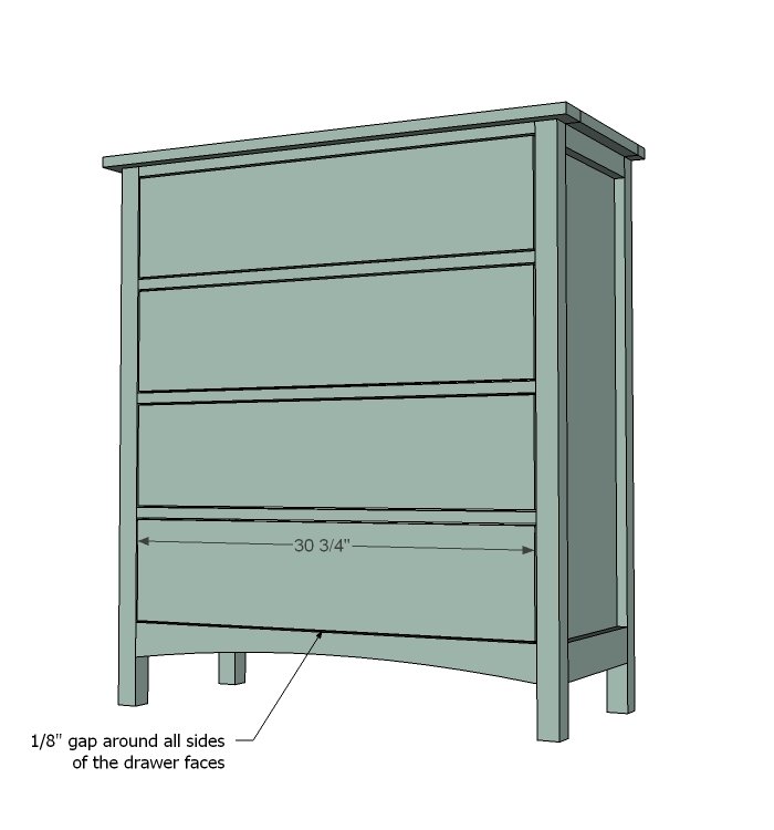 4 Drawer Simple Dresser — step 8