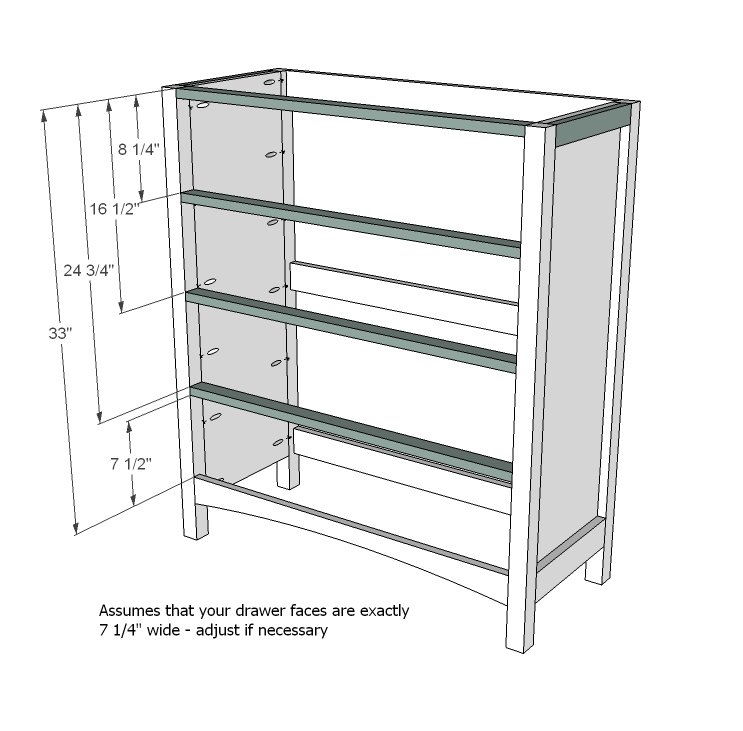 4 Drawer Simple Dresser — step 4