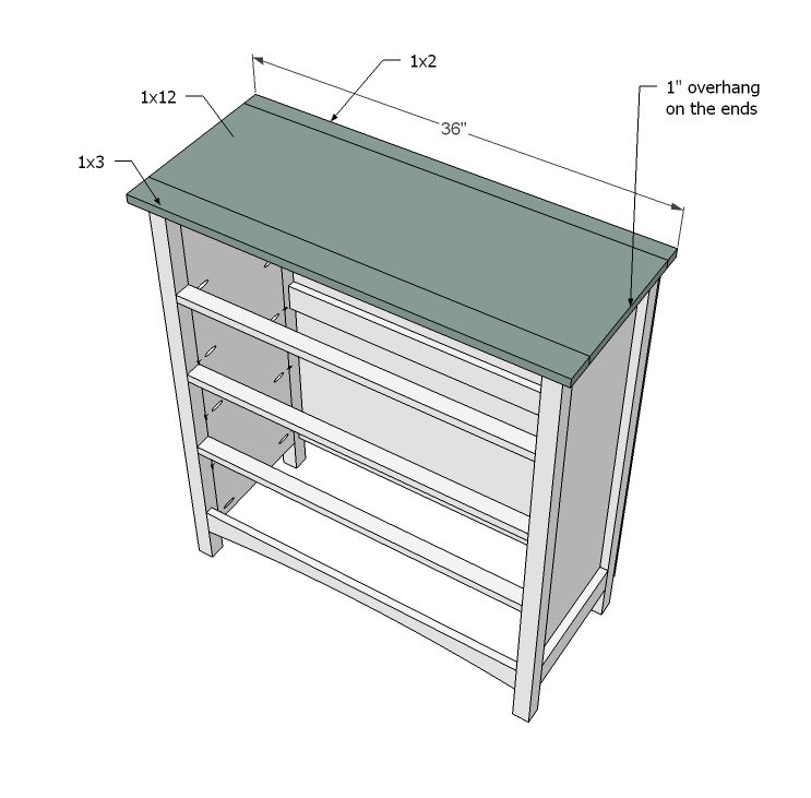 4 Drawer Simple Dresser — step 6