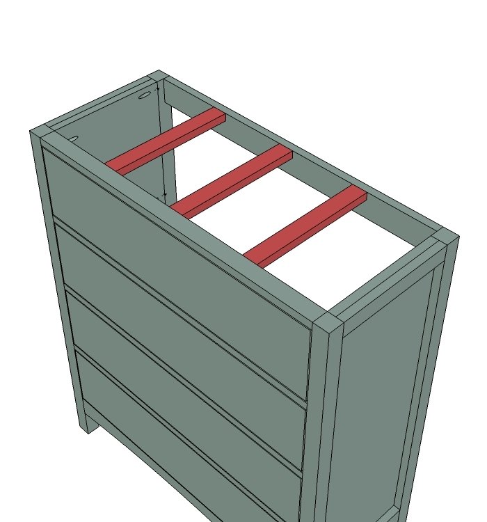 4 Drawer Simple Dresser — step 6