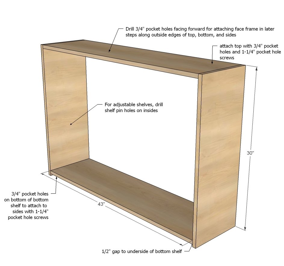 45" Wall Kitchen Cabinet — step 1