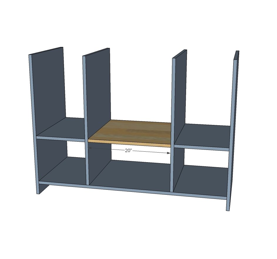 48" Open Shelf Center Bathroom Vanity — step 3
