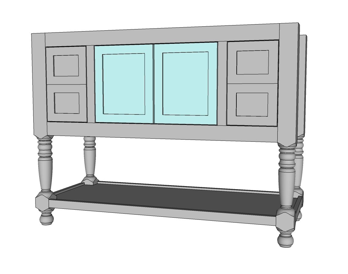 48" Turned Leg Vanity — step 7