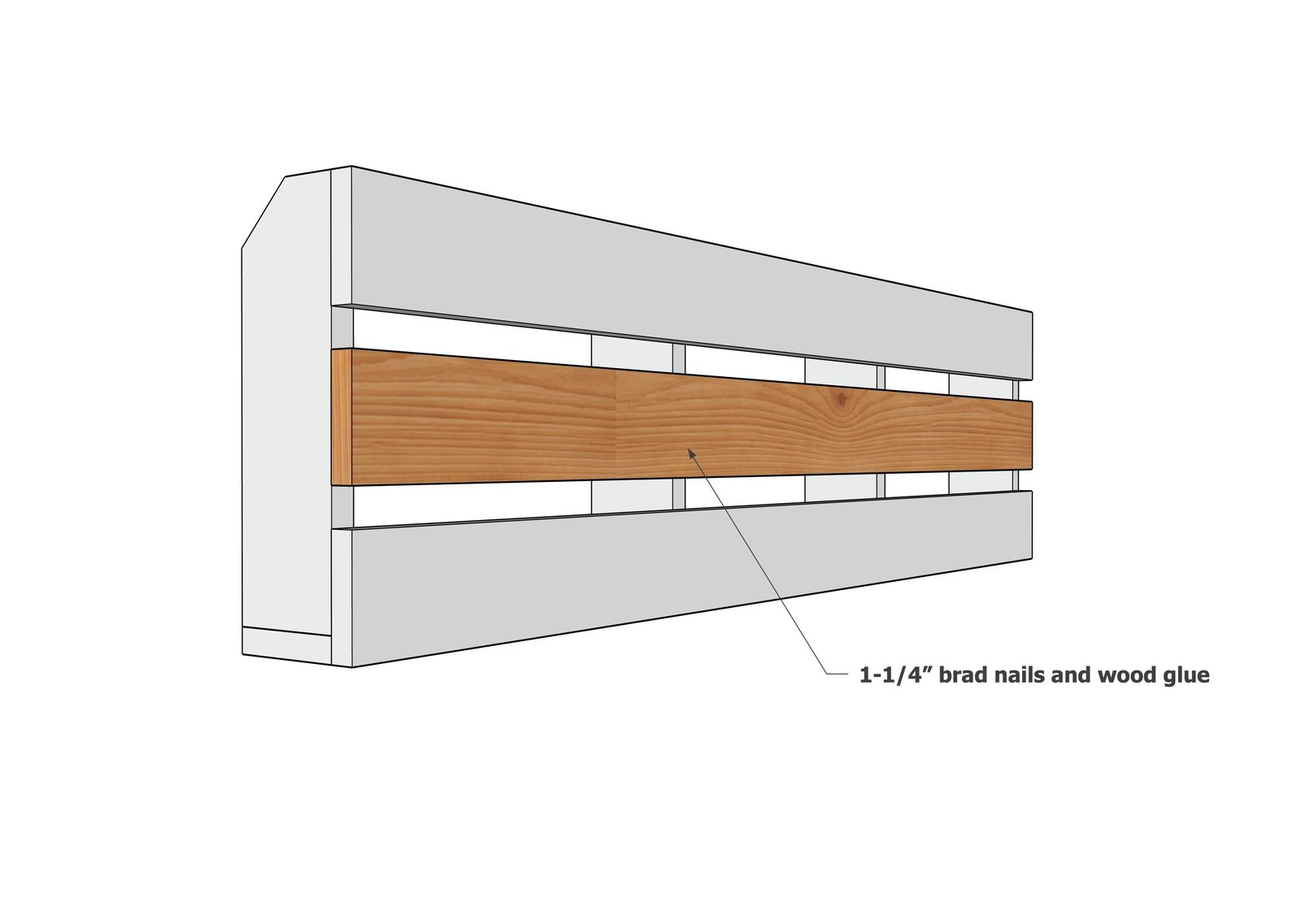 48" Wall Shelf with Hooks — step 3