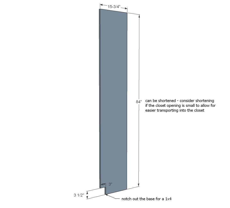 48" Wide Closet Units from HGTV Show — step 1
