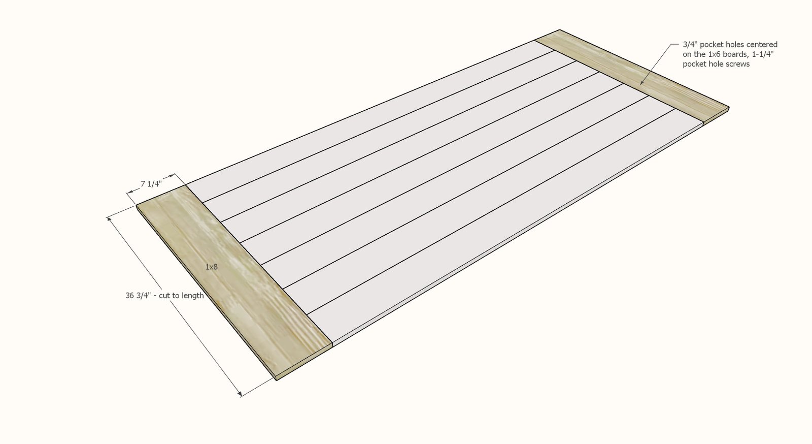 4x4 Leg Industrial Farmhouse Table — step 2