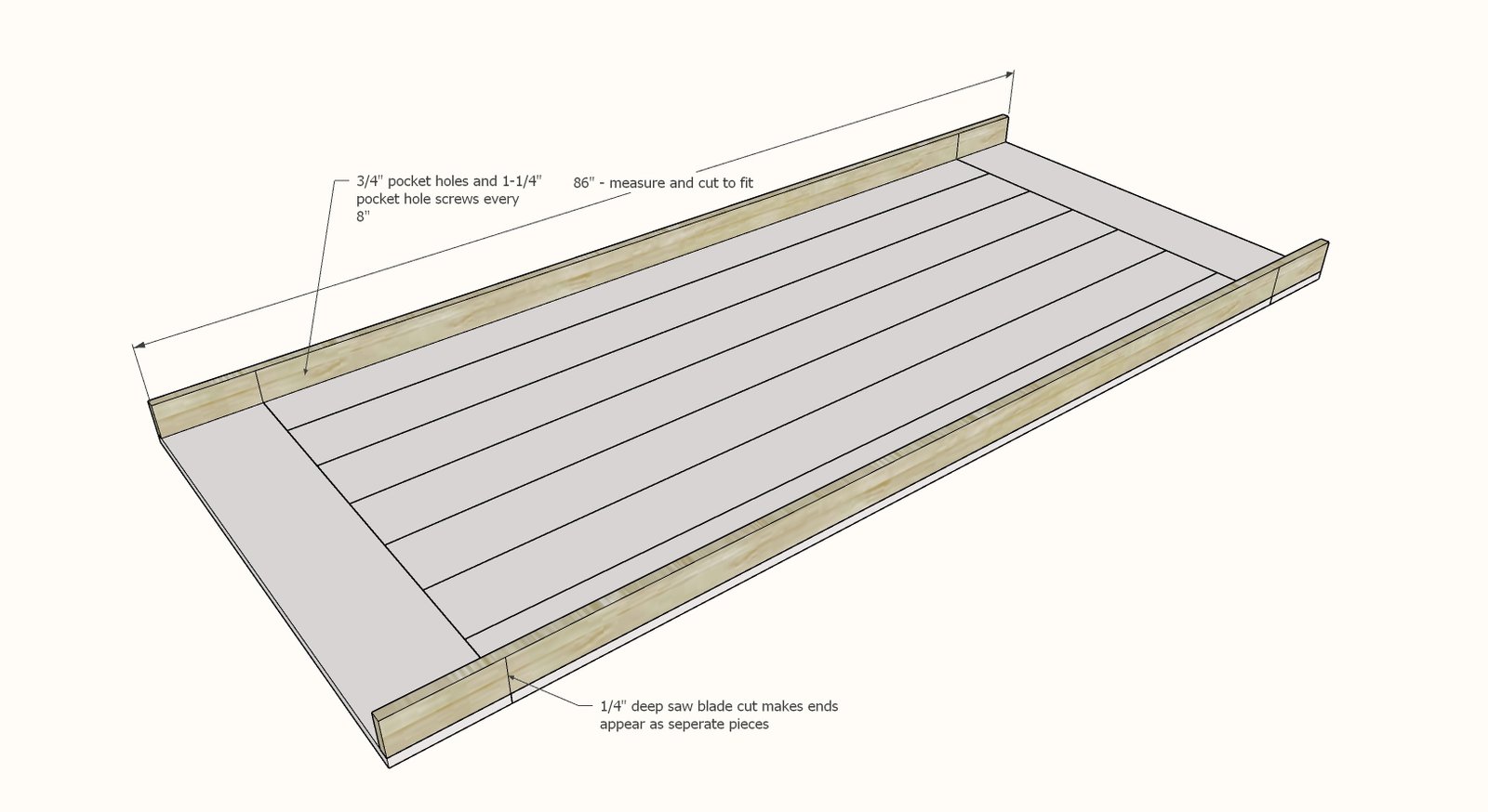 4x4 Leg Industrial Farmhouse Table — step 3