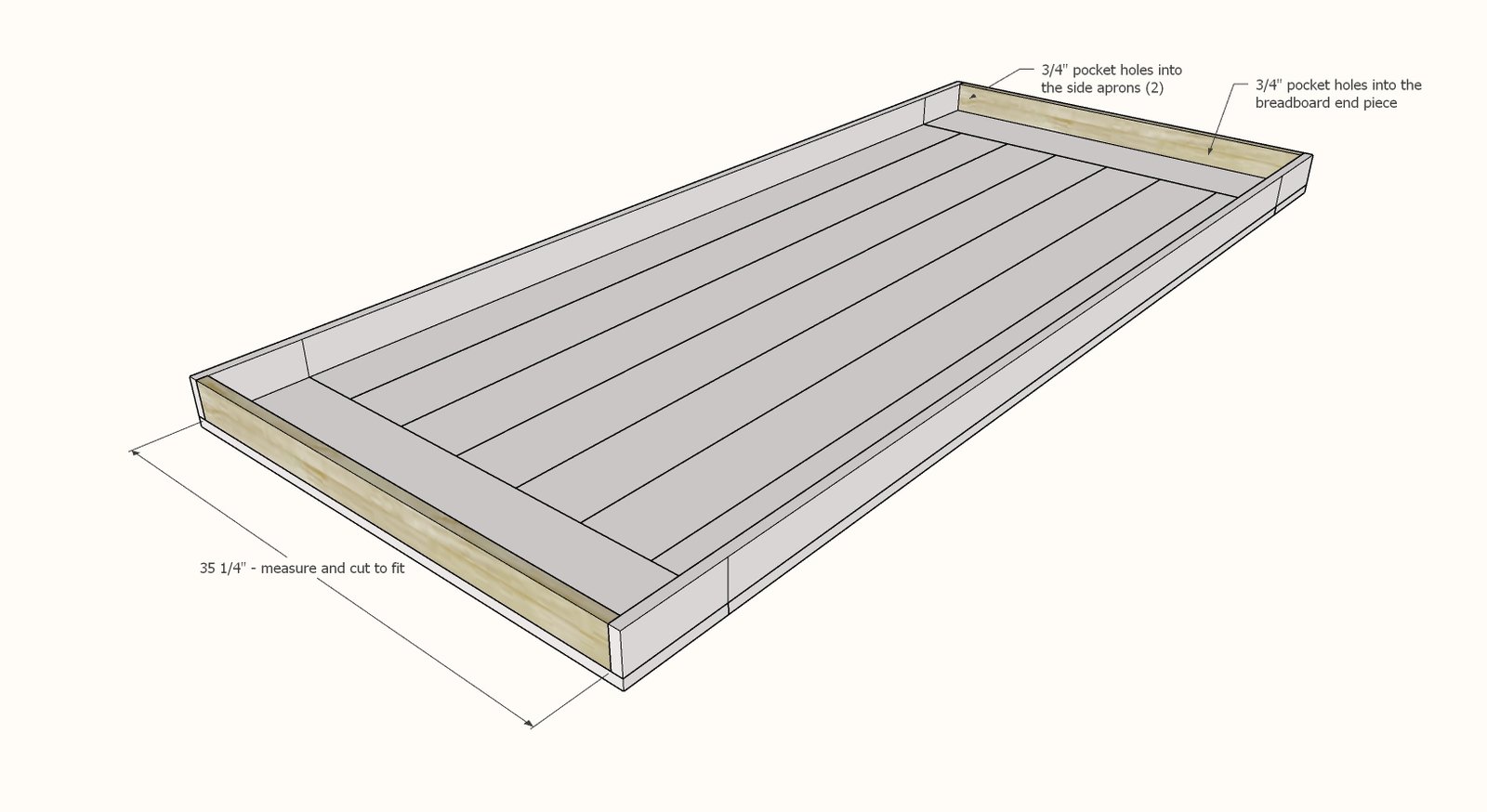 4x4 Leg Industrial Farmhouse Table — step 4