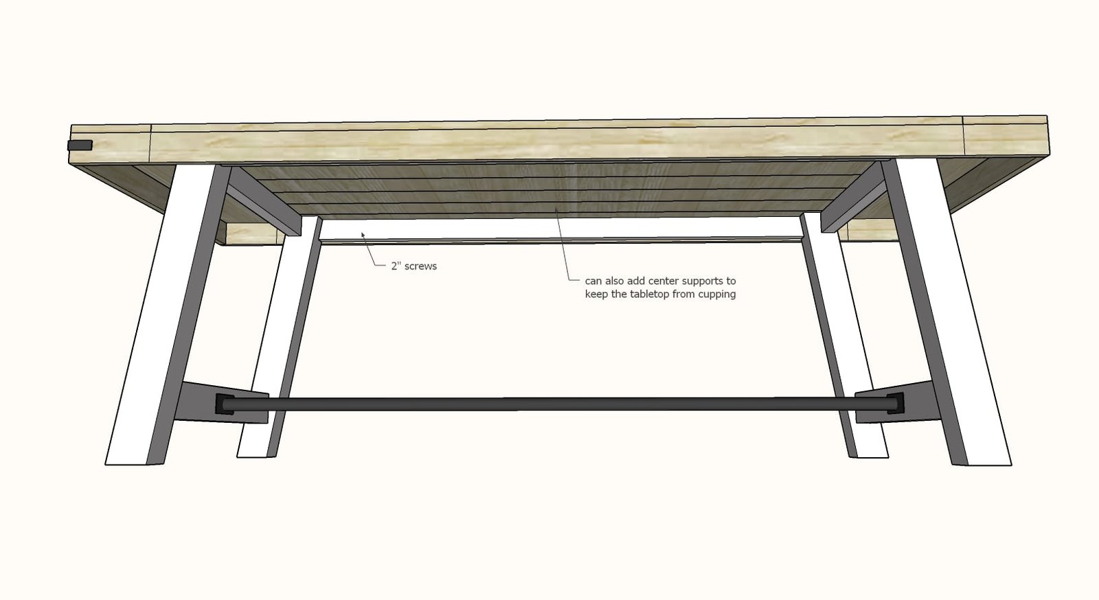 4x4 Leg Industrial Farmhouse Table — step 8