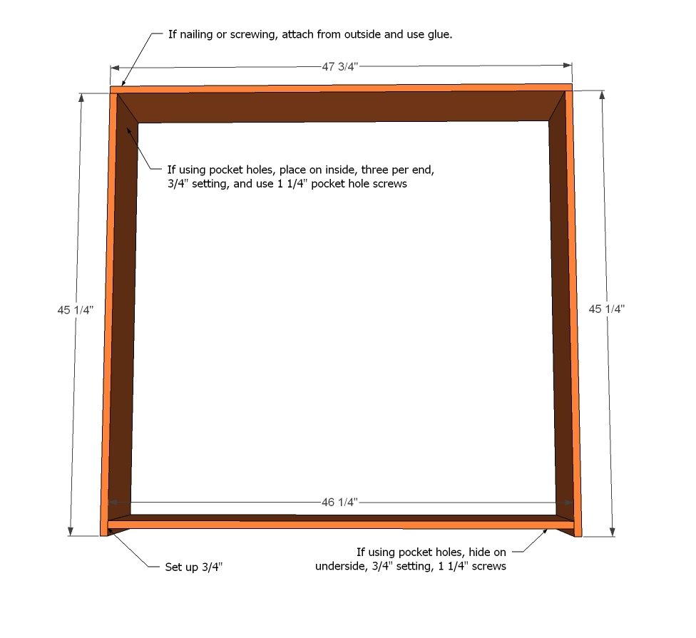 4x4 Rolling Cube Shelf — step 1