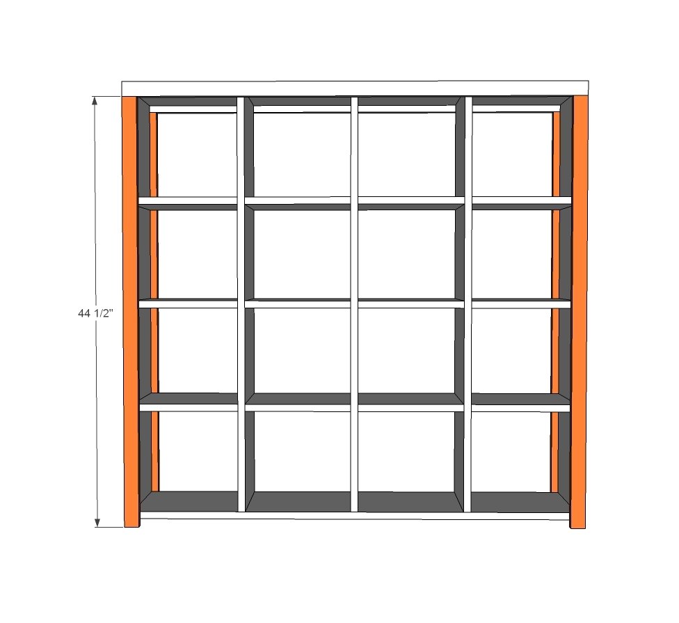 4x4 Rolling Cube Shelf — step 5