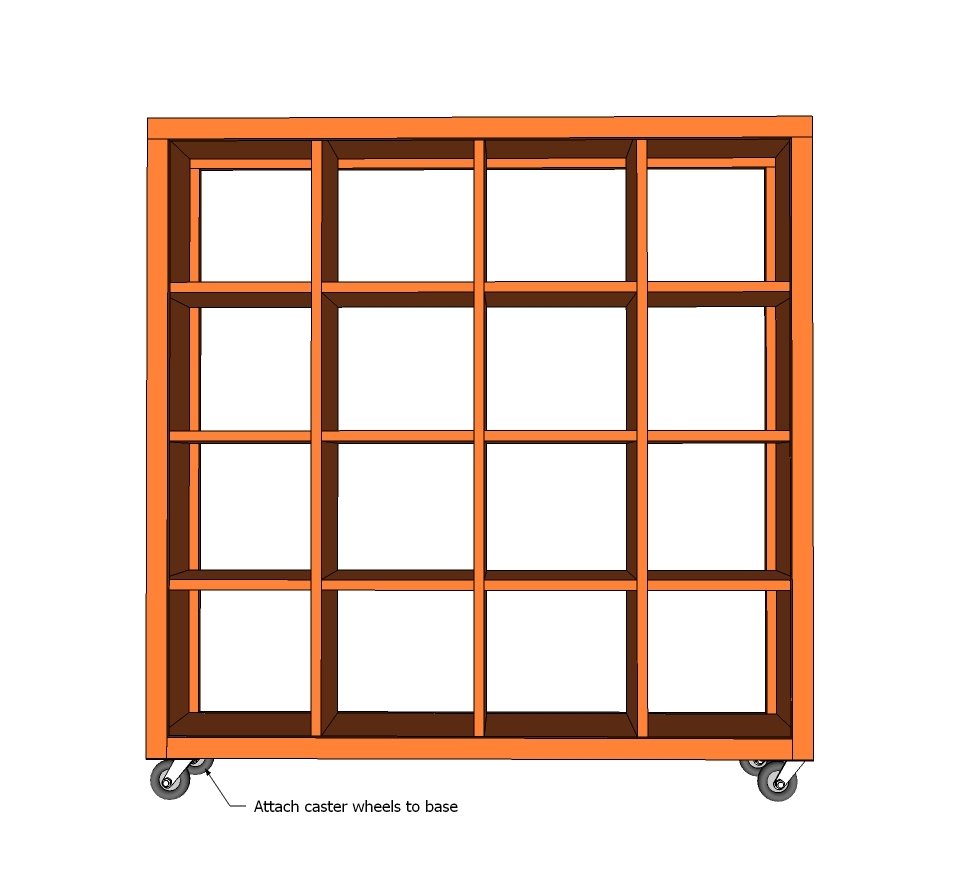 4x4 Rolling Cube Shelf — step 7