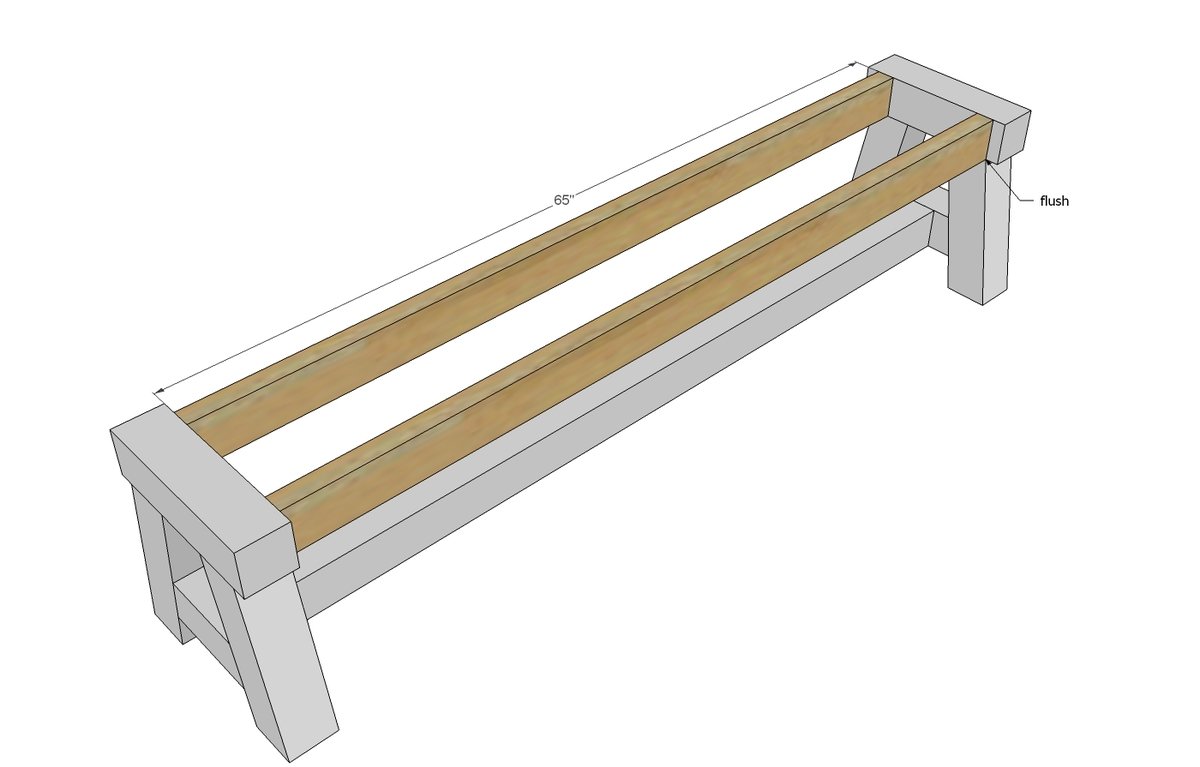 4x4 Truss Beam Bench — step 3