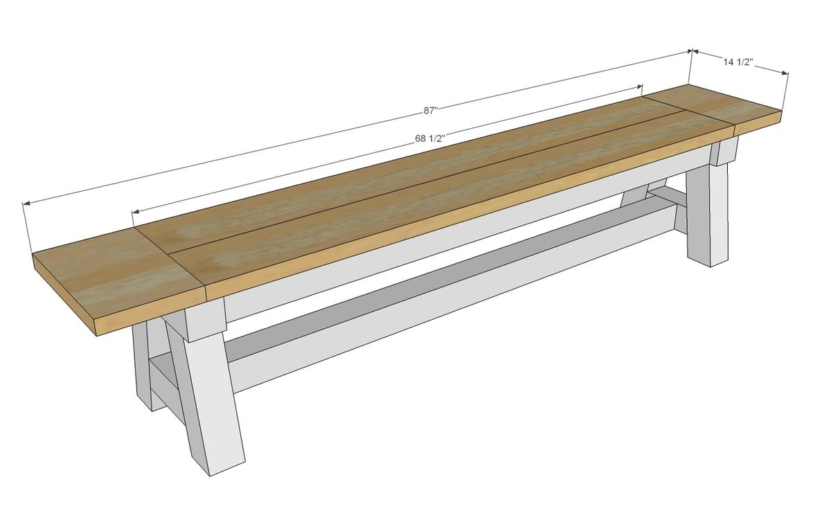 4x4 Truss Beam Bench — step 4