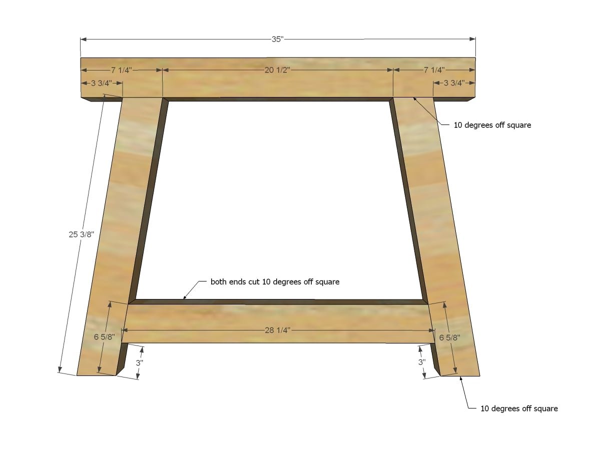 4x4 Truss Beam Table — step 1