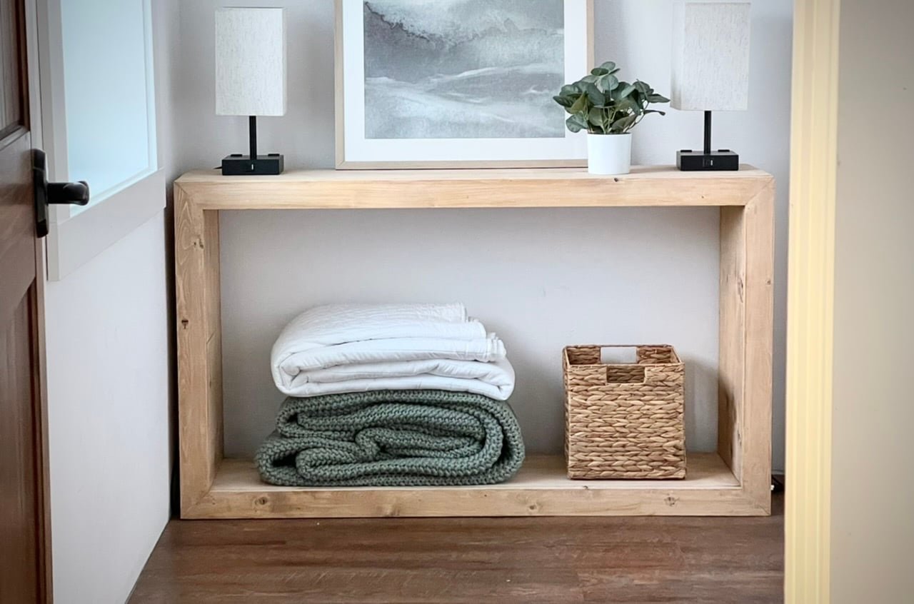 52" Waterfall Framed Console