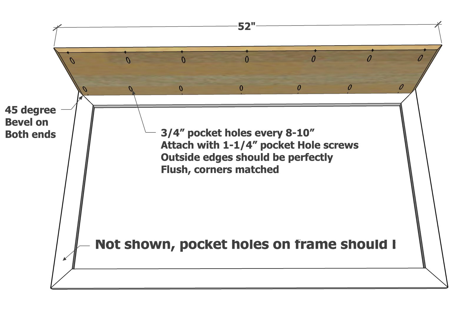 52" Waterfall Framed Console — step 2