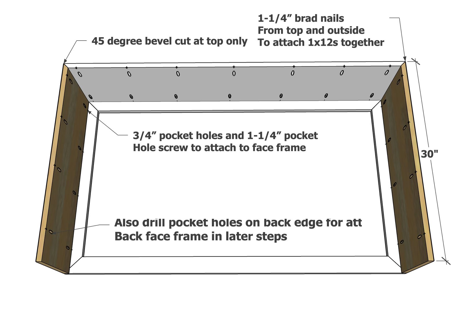 52" Waterfall Framed Console — step 3