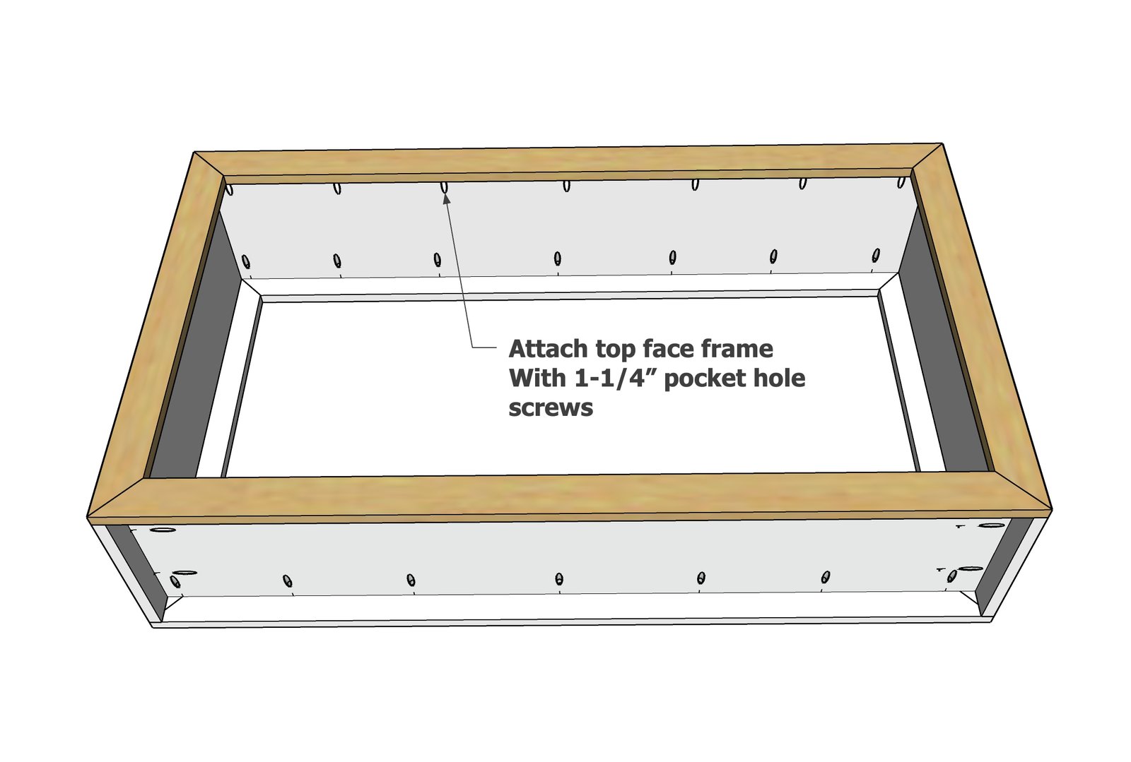 52" Waterfall Framed Console — step 5