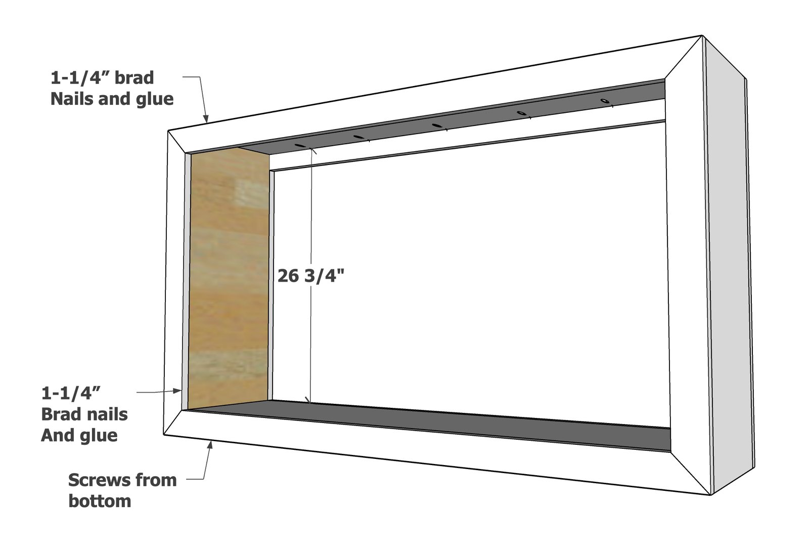 52" Waterfall Framed Console — step 6