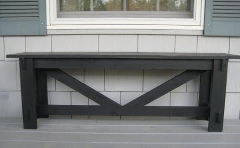 54" Bench with Cross Bracing