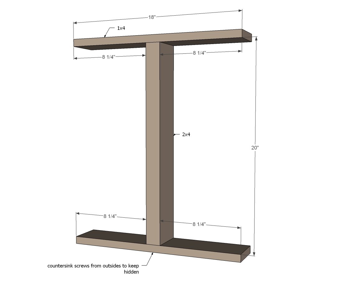 $55 Fancy X Desk — step 1