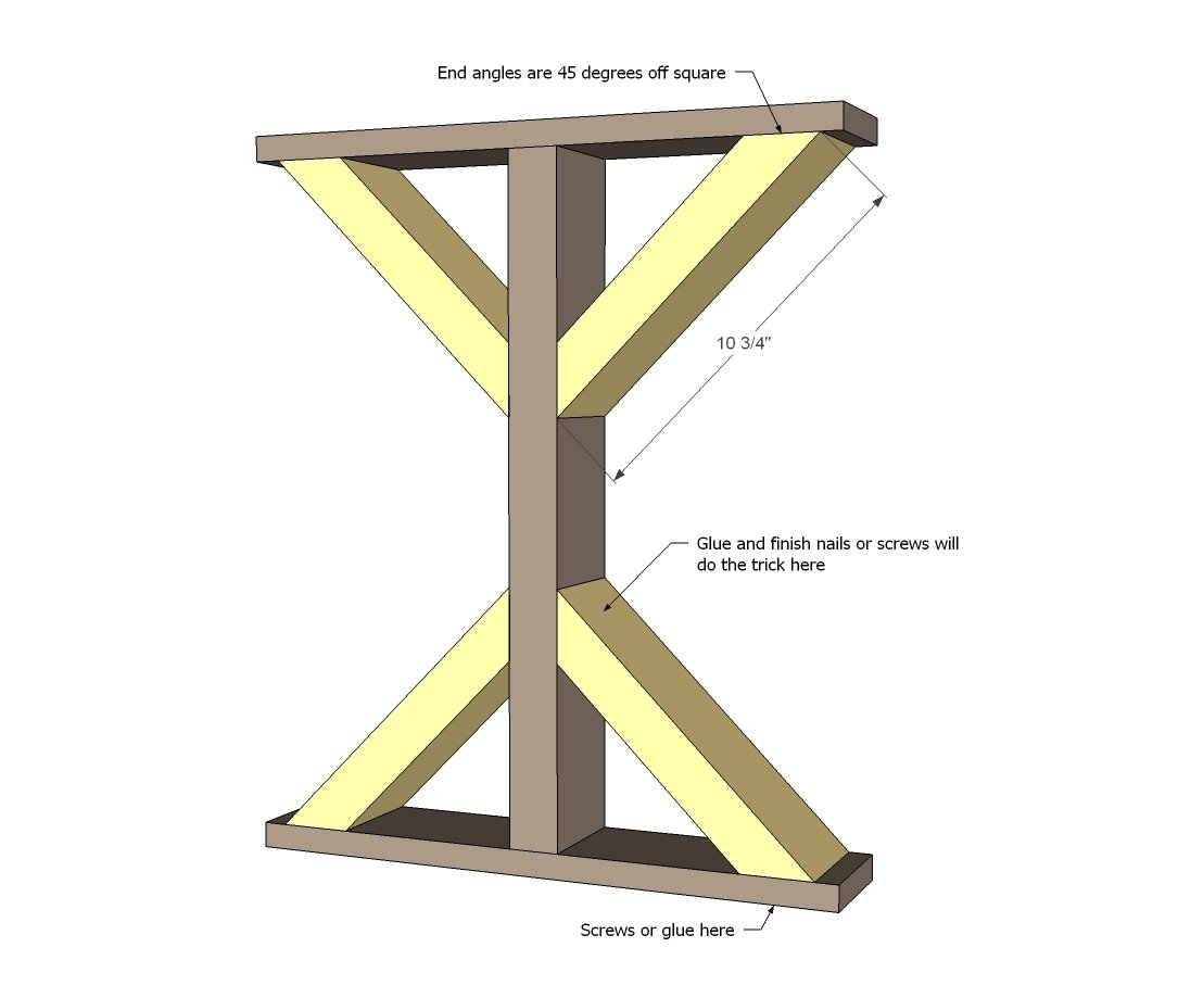$55 Fancy X Desk — step 2