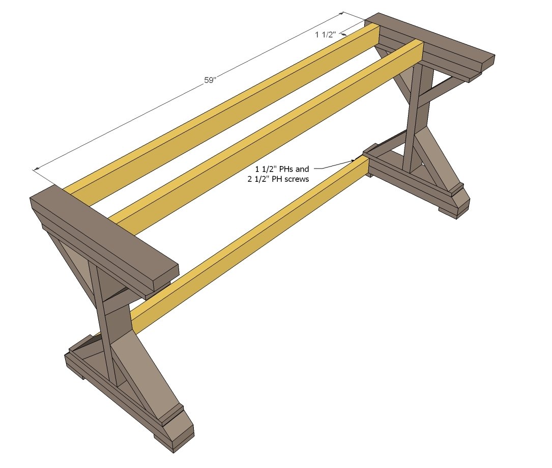 $55 Fancy X Desk — step 6