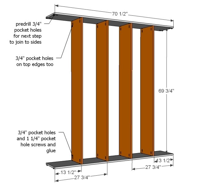 5x5 Storage Cubbies — step 1