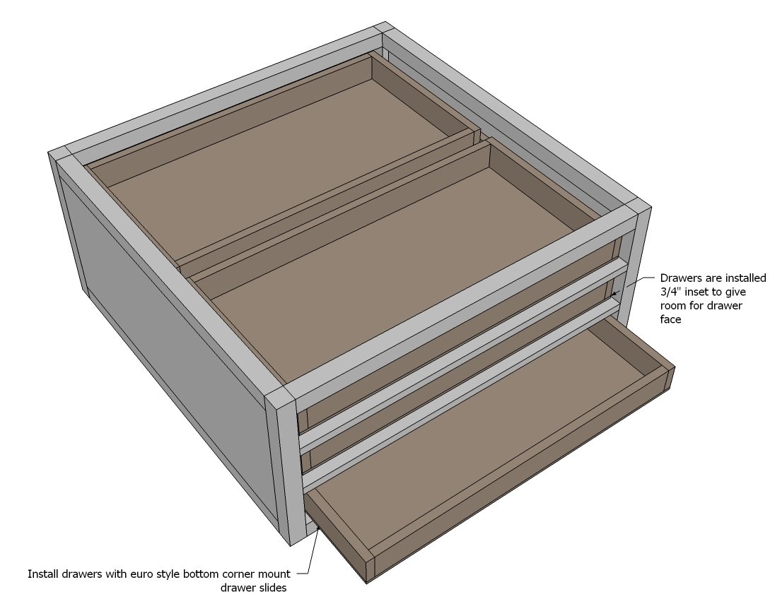 6 Drawer Library Coffee Table — step 5