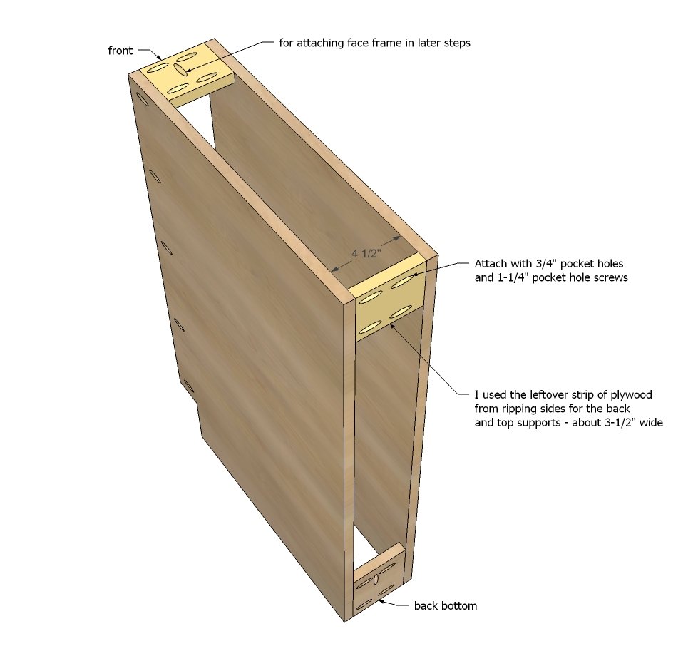 6" Filler Tray Base Cabinet — step 3